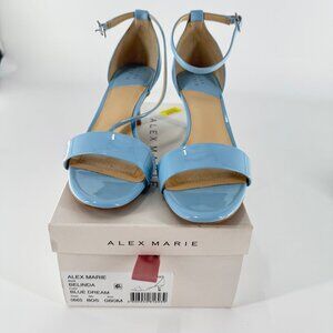 Alex Marie Selinda Blue Dream 8M Heels Ankle Strap Open Toe Sandals